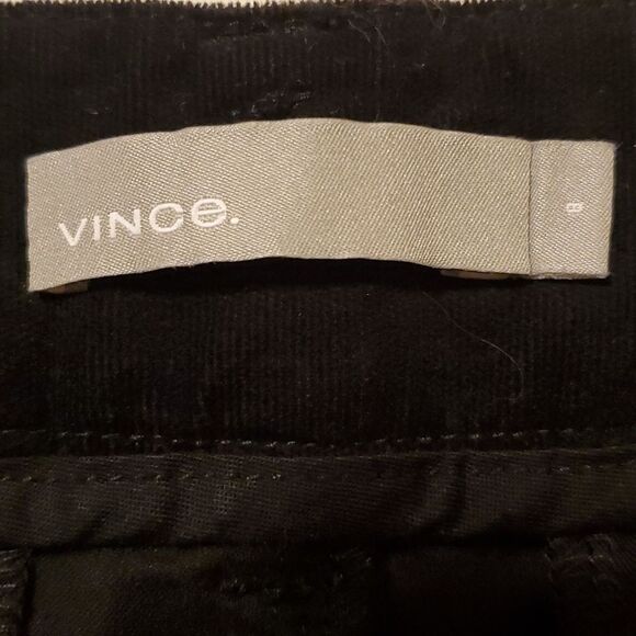 Vince black micro ribbed corduroy pants size 8 - Picture 6 of 10